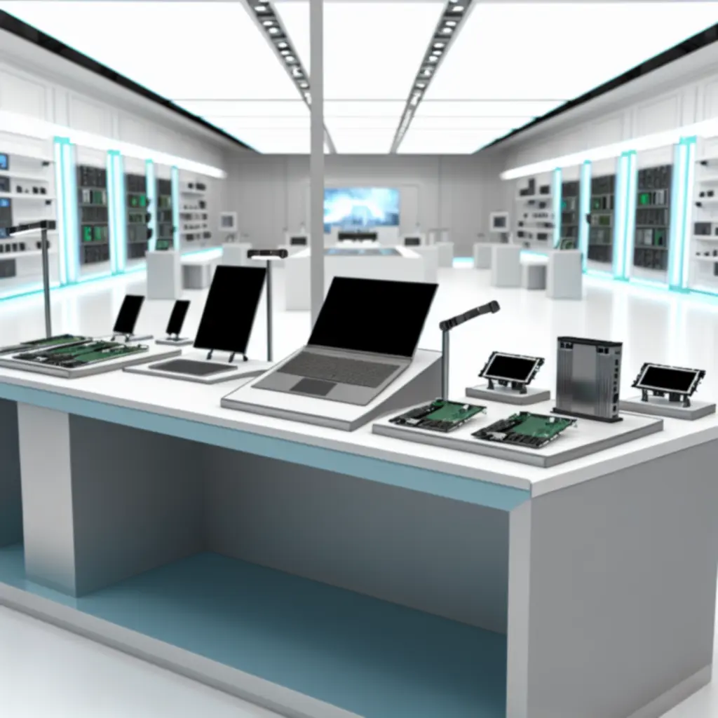 TechNova-apparatuur opgesteld voor een productdemo